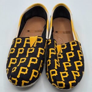 Pittsburgh‎ Pirates MLB Women's Slip-On Canvas Shoes Size 7-8